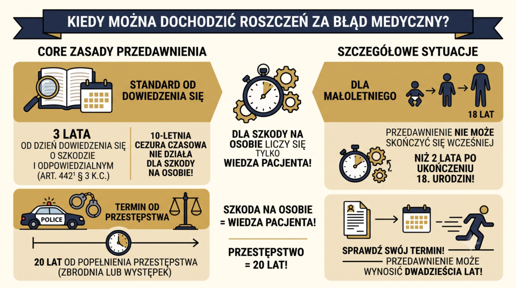 Przedawnienie roszczeń z błędu medycznego — kiedy naprawdę jest za późno