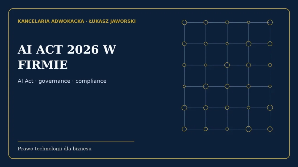 Ai Act 2026 W Firmie — poradnik prawny dla firm