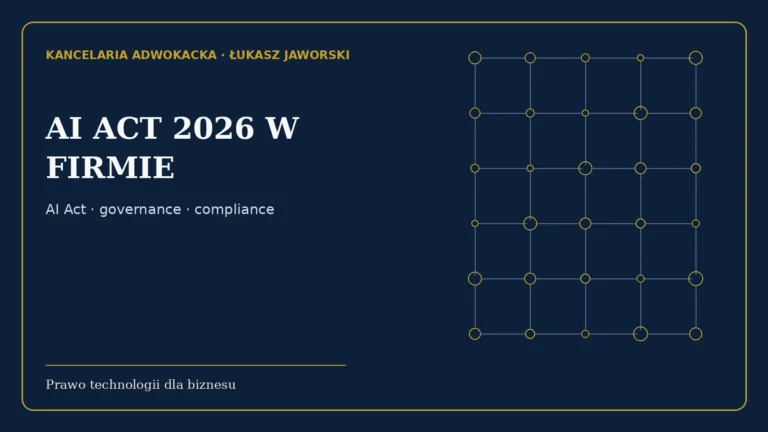 Ai Act 2026 W Firmie — poradnik prawny dla firm