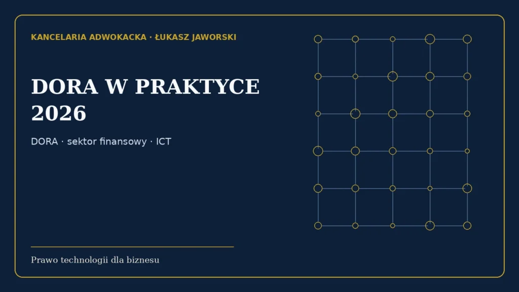 Dora W Praktyce 2026 — poradnik prawny dla firm