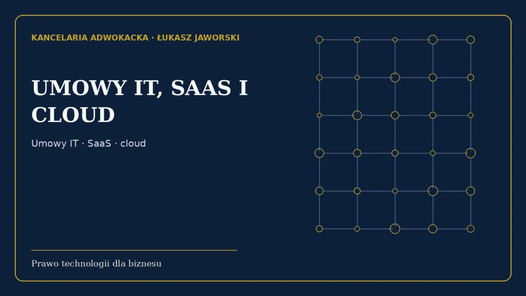 Umowy It, Saas I Cloud — poradnik prawny dla firm