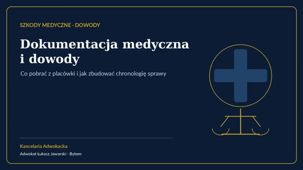 Dokumentacja medyczna i dowody – Kancelaria Adwokacka adw. Łukasz Jaworski