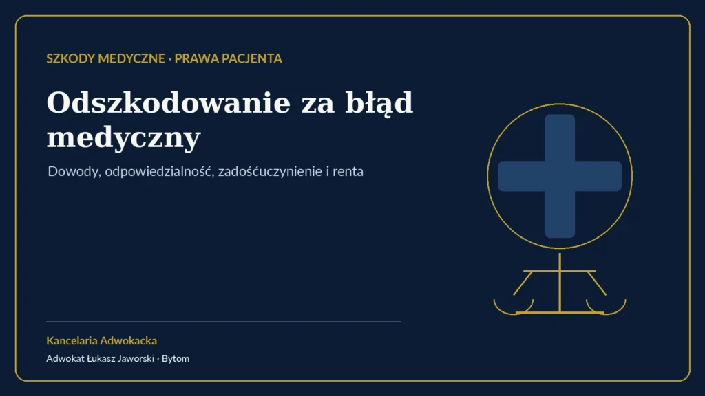 Odszkodowanie za błąd medyczny – Kancelaria Adwokacka adw. Łukasz Jaworski