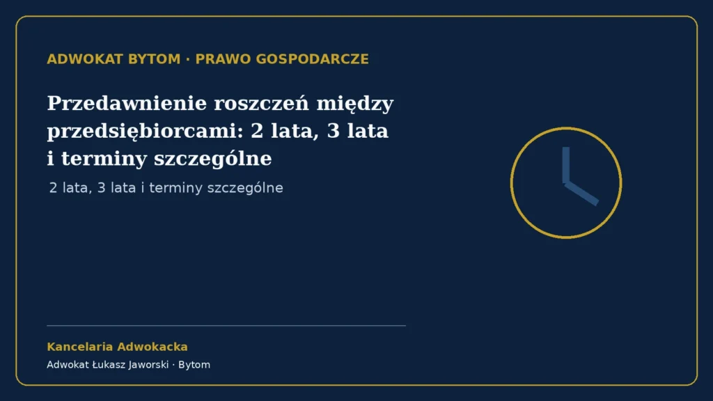 Przedawnienie roszczeń między przedsiębiorcami: 2 lata, 3 lata i terminy szczególne – Kancelaria Adwokacka adw. Łukasz Jaworski
