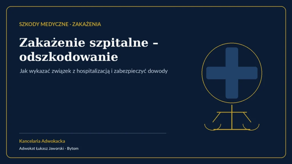 Zakażenie szpitalne – odszkodowanie – Kancelaria Adwokacka adw. Łukasz Jaworski