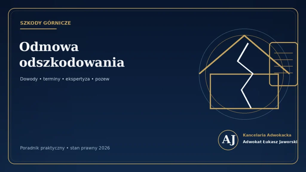 Odmowa odszkodowania za szkody górnicze: co zrobić krok po kroku — poradnik adwokata