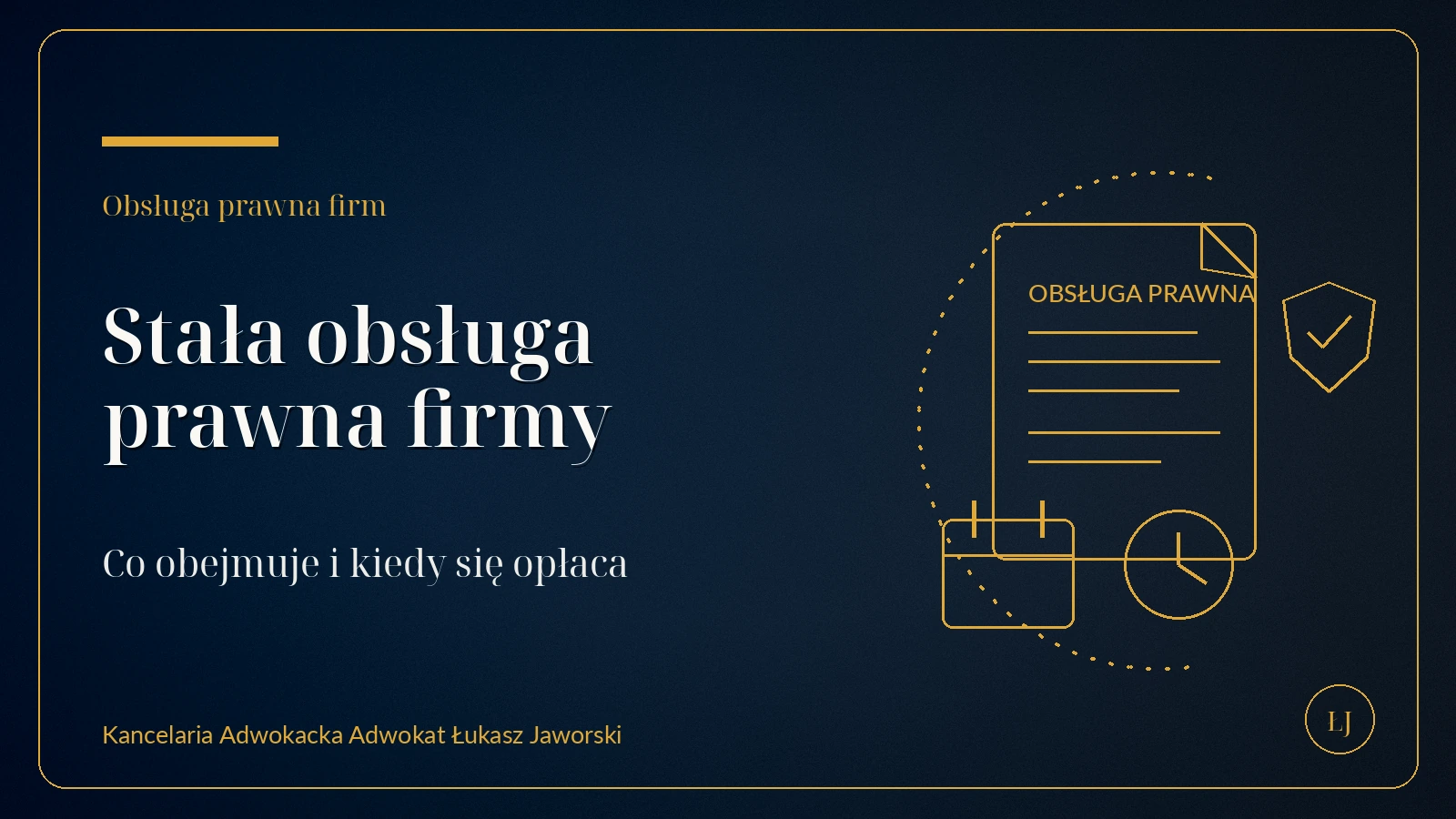 Stała obsługa prawna firmy – zakres i opłacalność współpracy